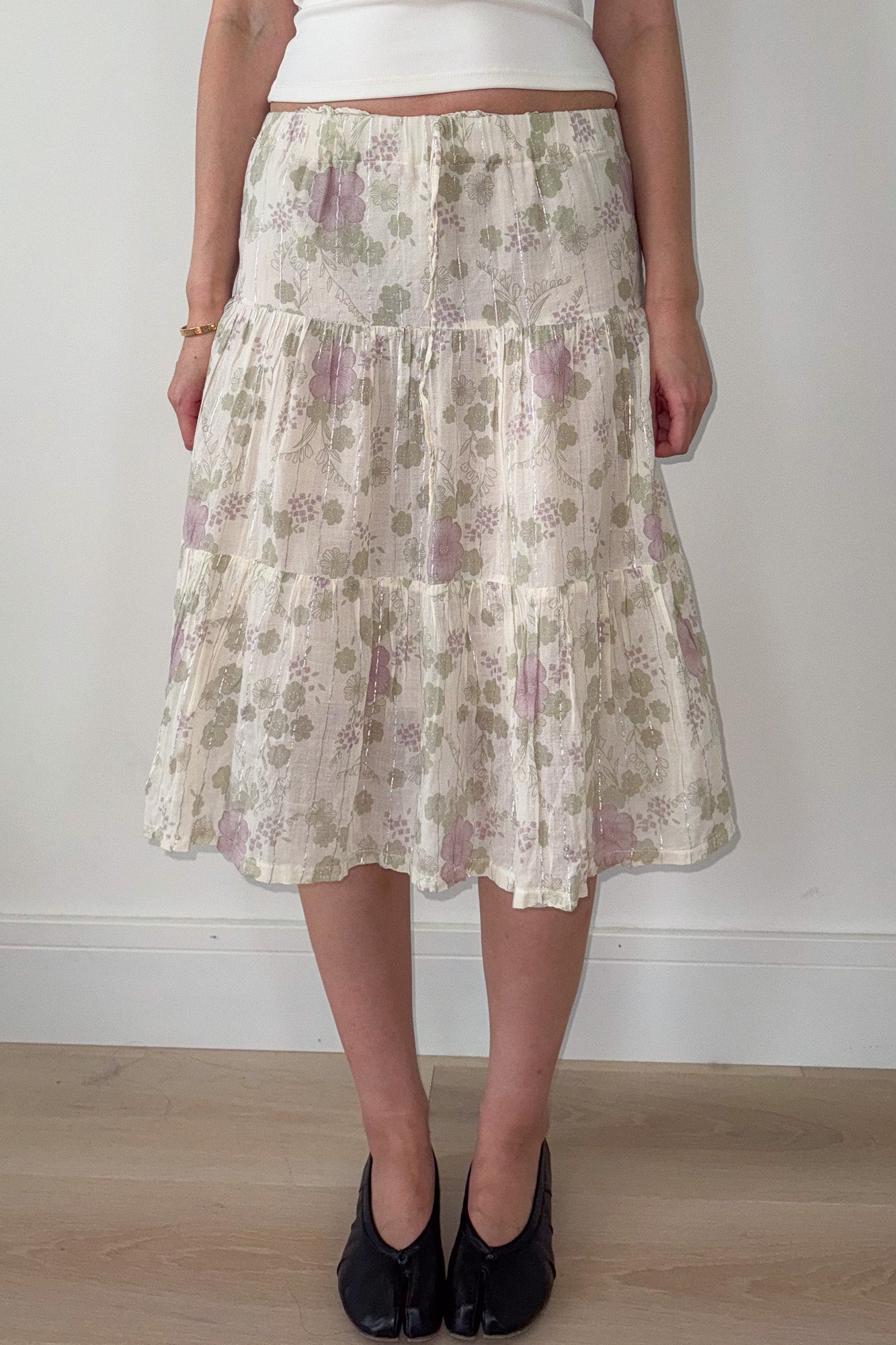 floral midi skirt