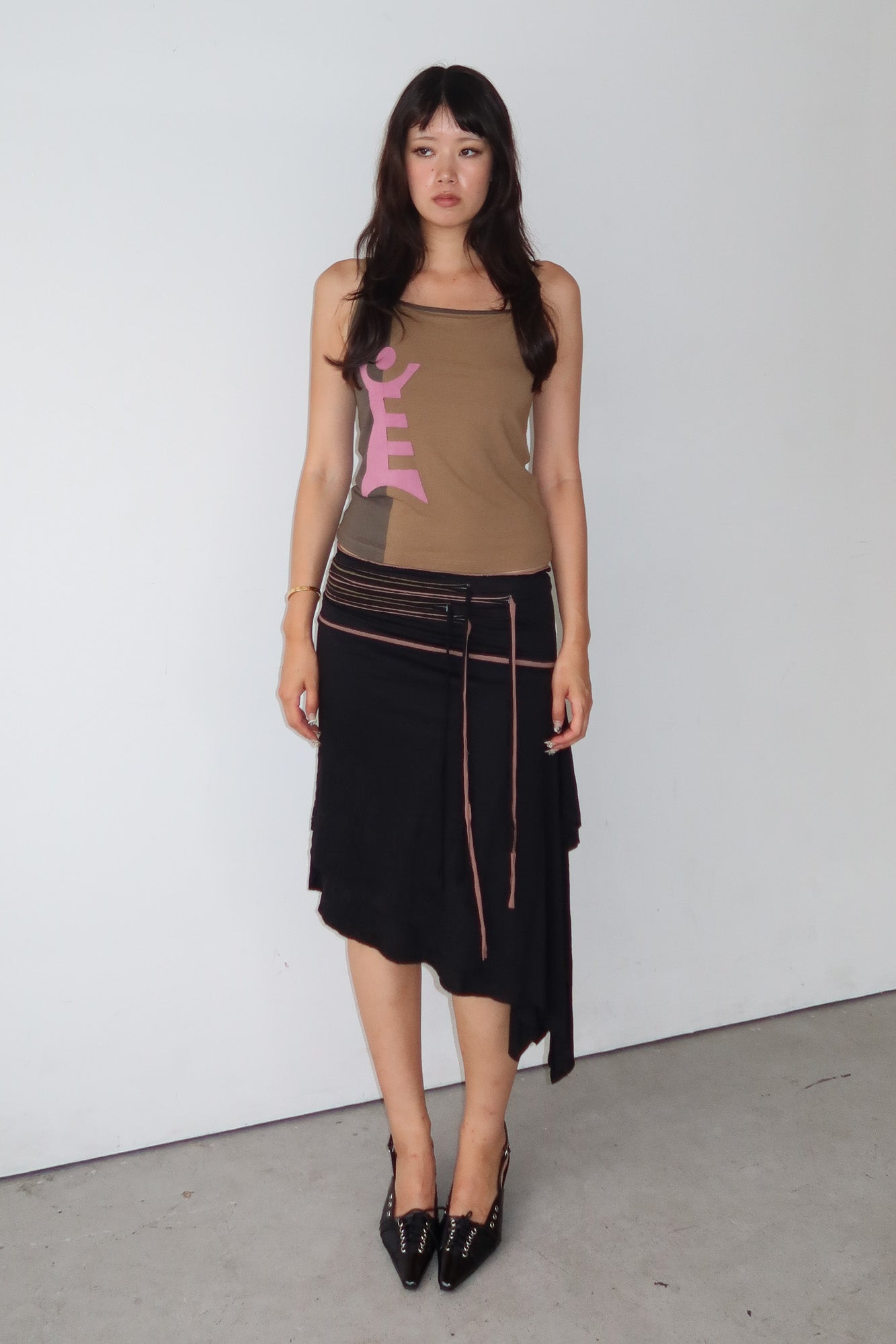 cop copine | asymmetrical ribbon skirt