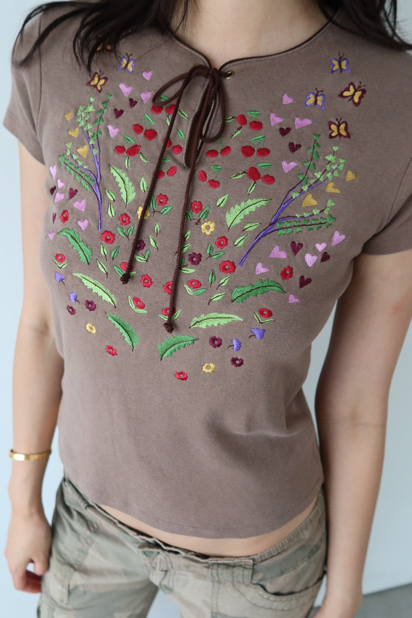 sonia rykiel | flower tie-up top