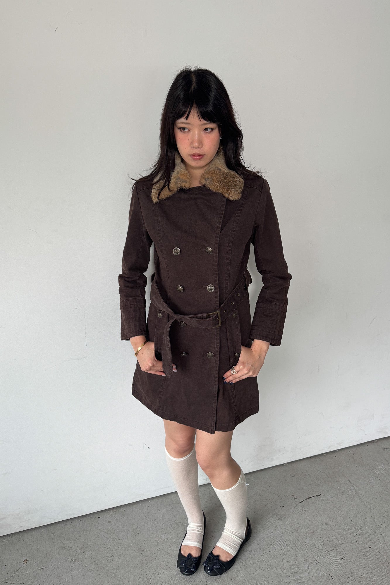 fur collar coat