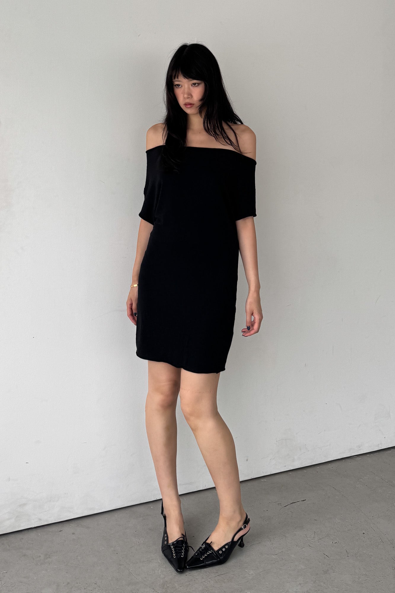 helmut lang | drapey off-shoulder top