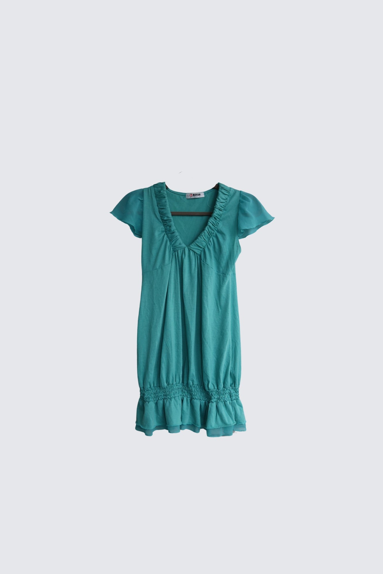 morgan de toi | turquoise ruffle top