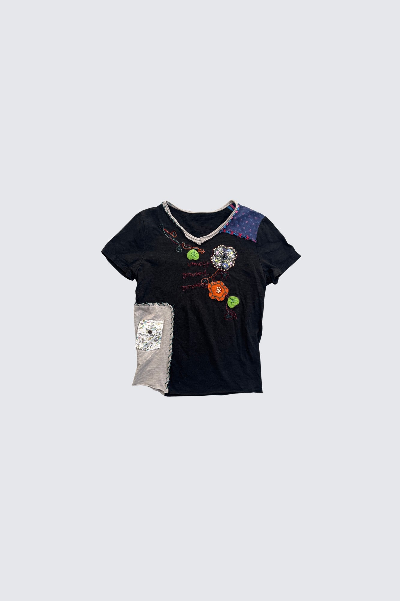 flower patchwork top