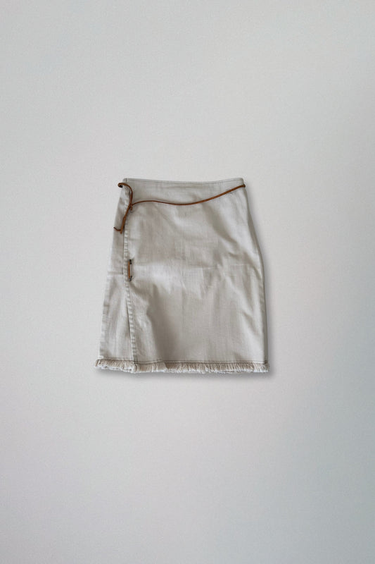 burberry blue label | tan skirt