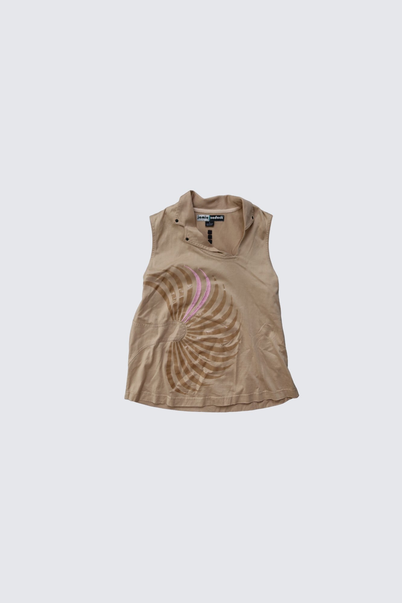 jamie sadock | collared top with sun motif