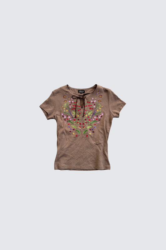 sonia rykiel | flower tie-up top