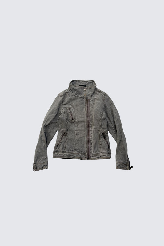 comme ca ism | denim high neck jacket