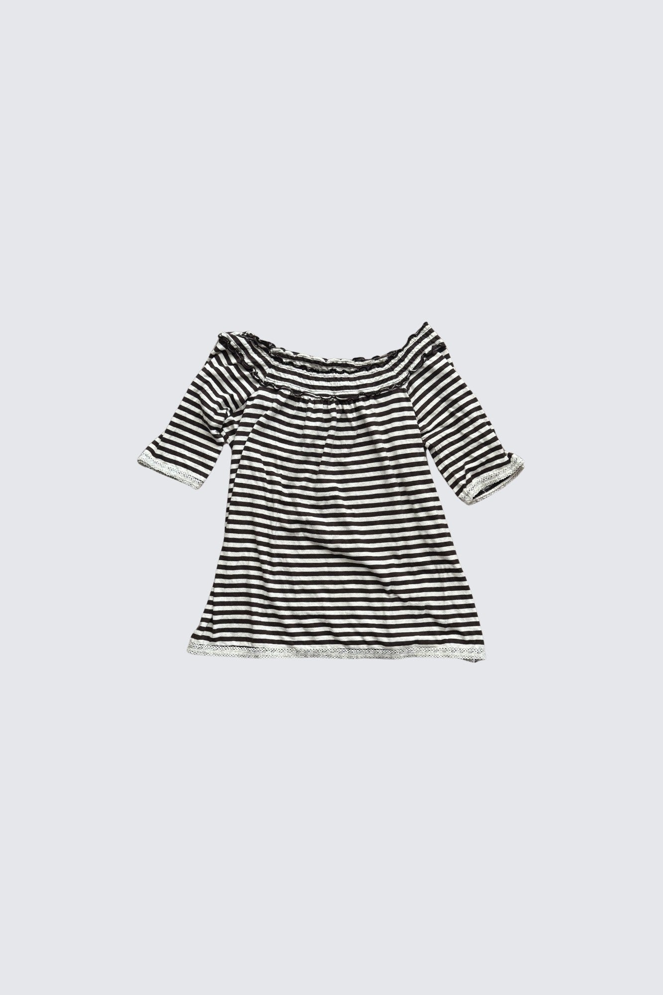 off shoulder stripe top