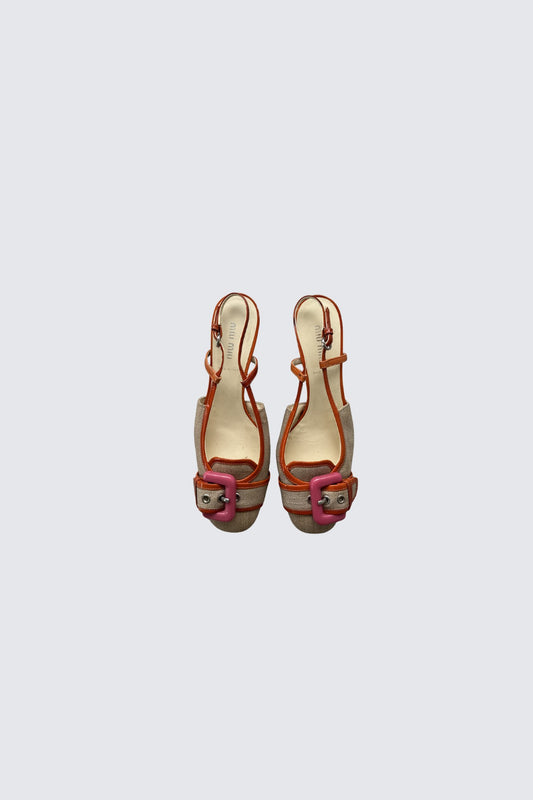 miu miu | buckle slingback heels