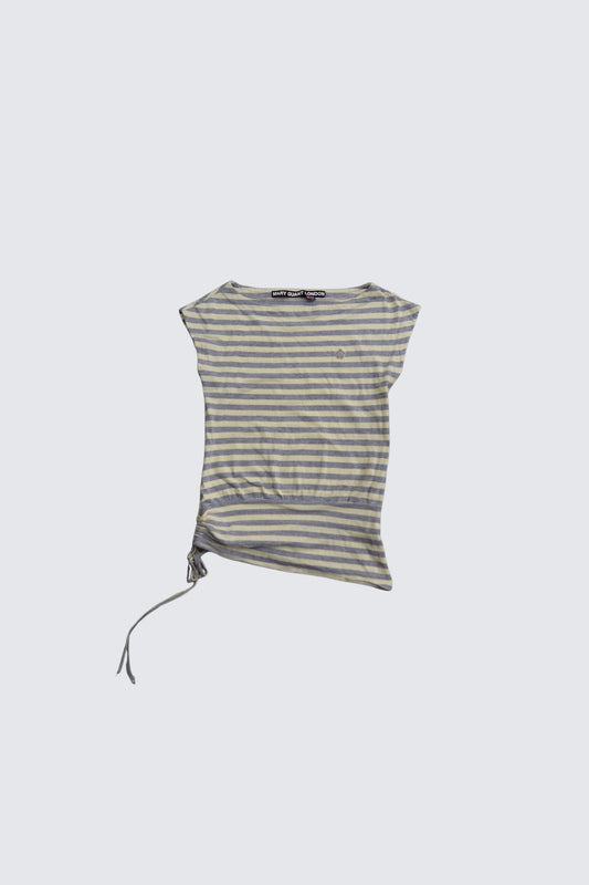off-shoulder stripe top