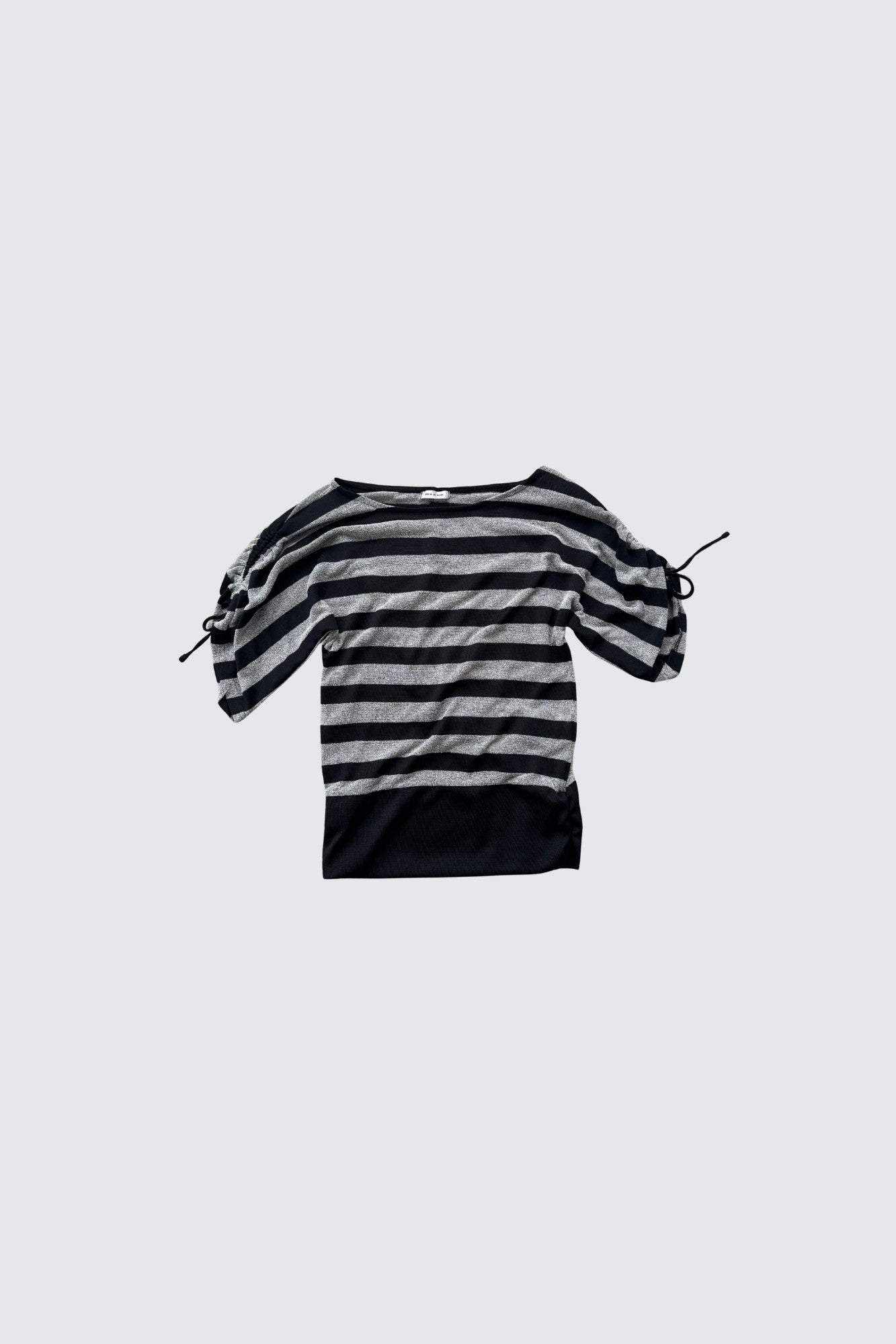 off-shoulder stripe top