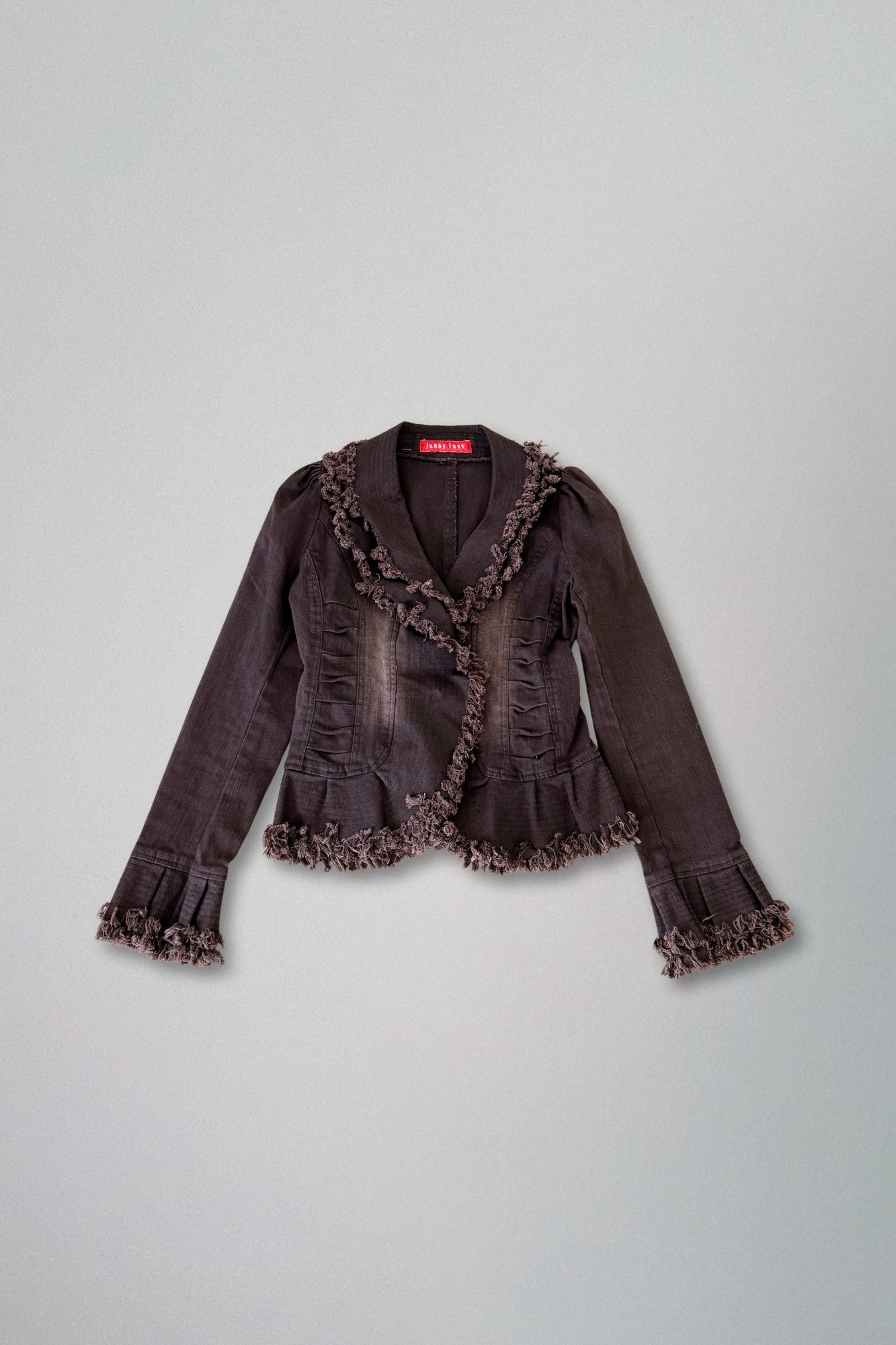 brown frayed jacket