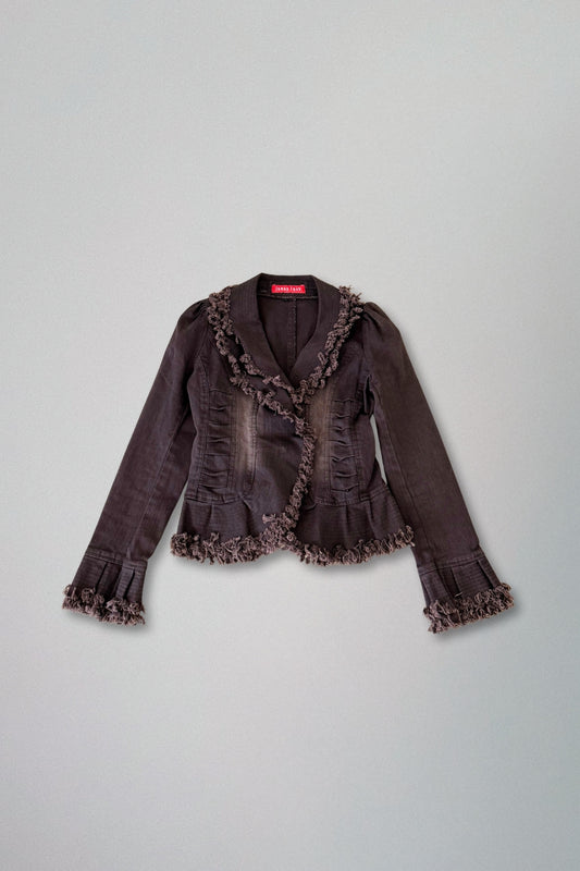 brown frayed jacket