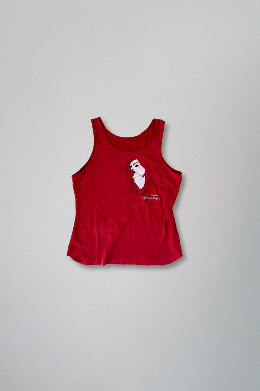 red tank top