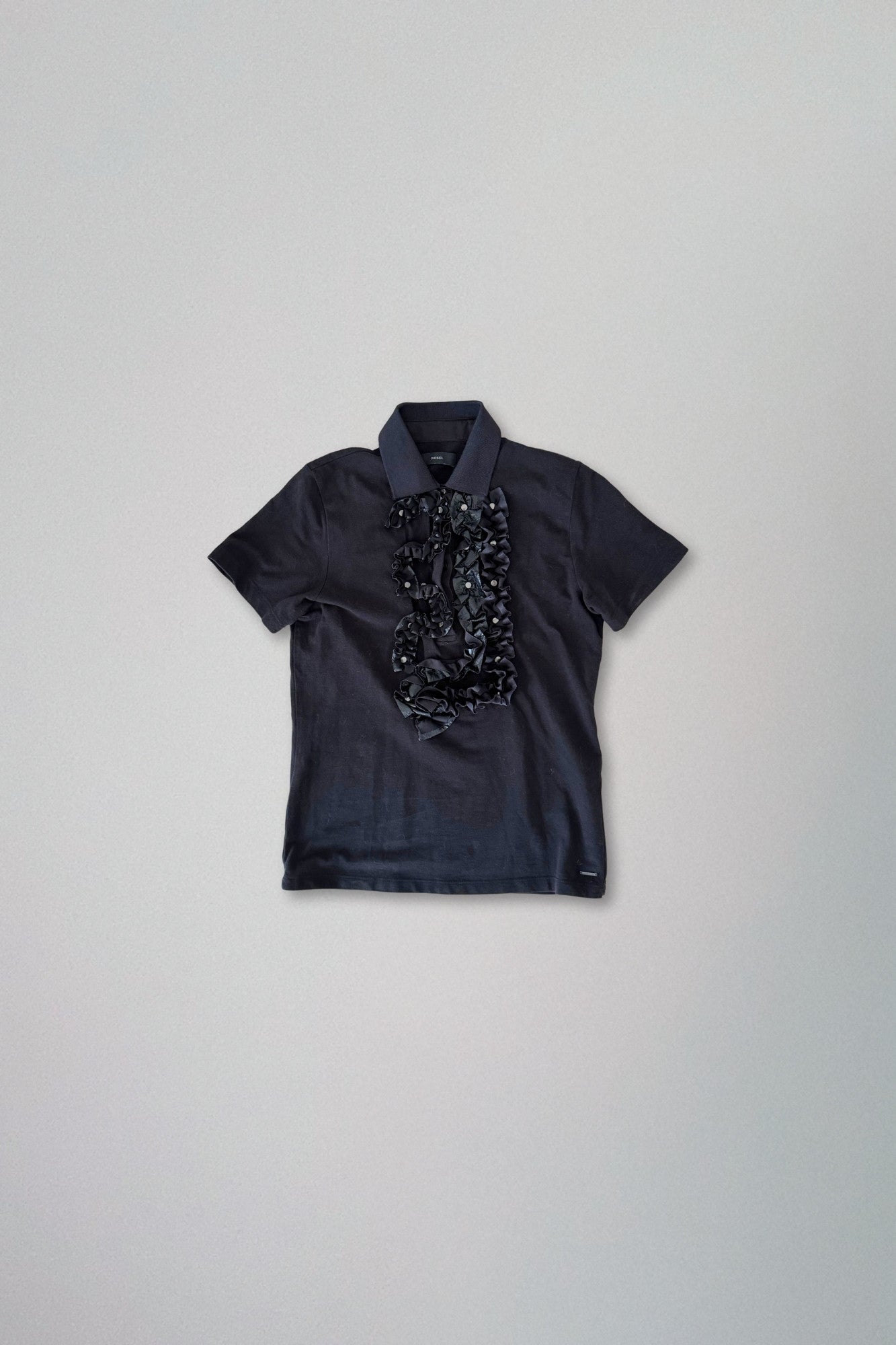 diesel | ruffle polo top