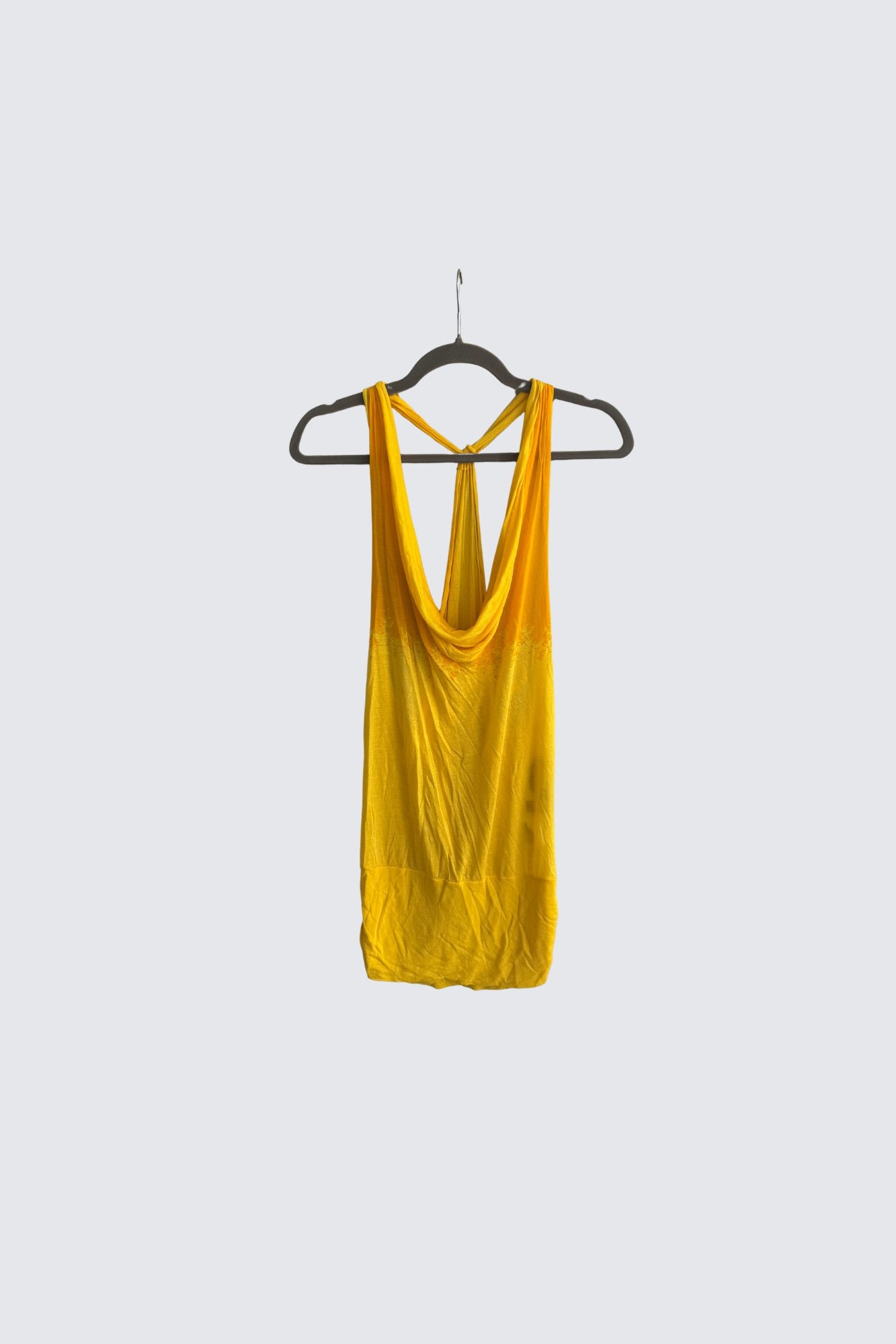 yellow cowl neck top