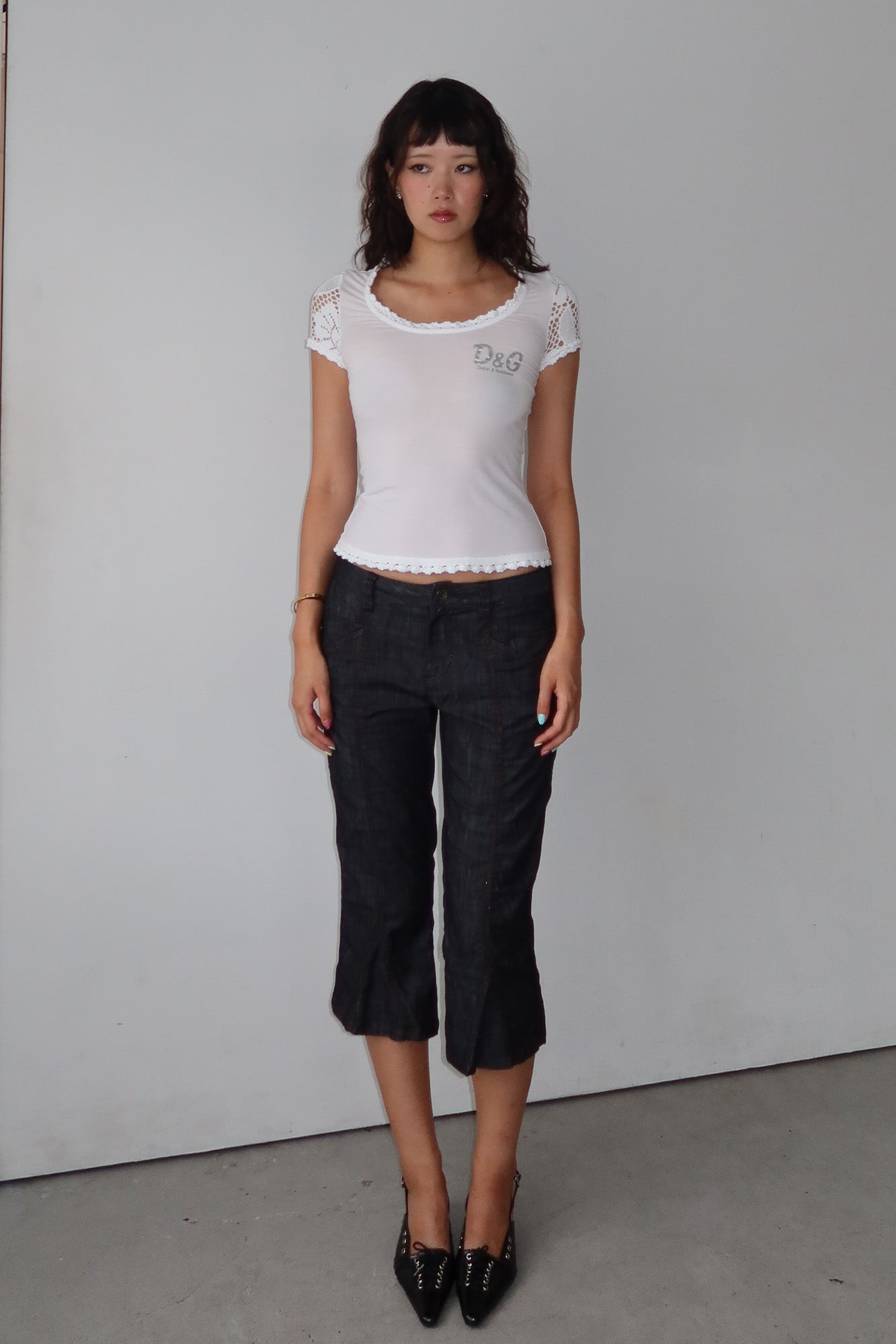 D&G | lace trim top