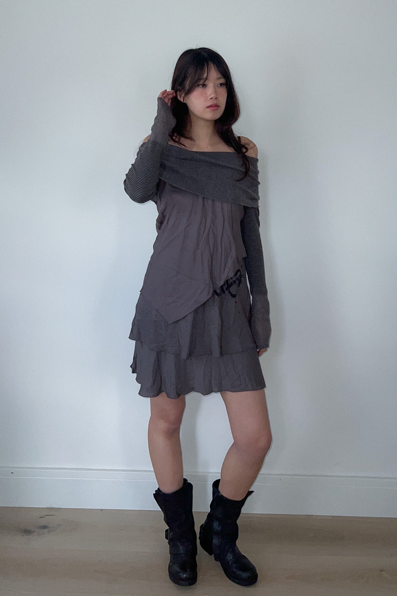 cop copine | two piece off-shoulder dress