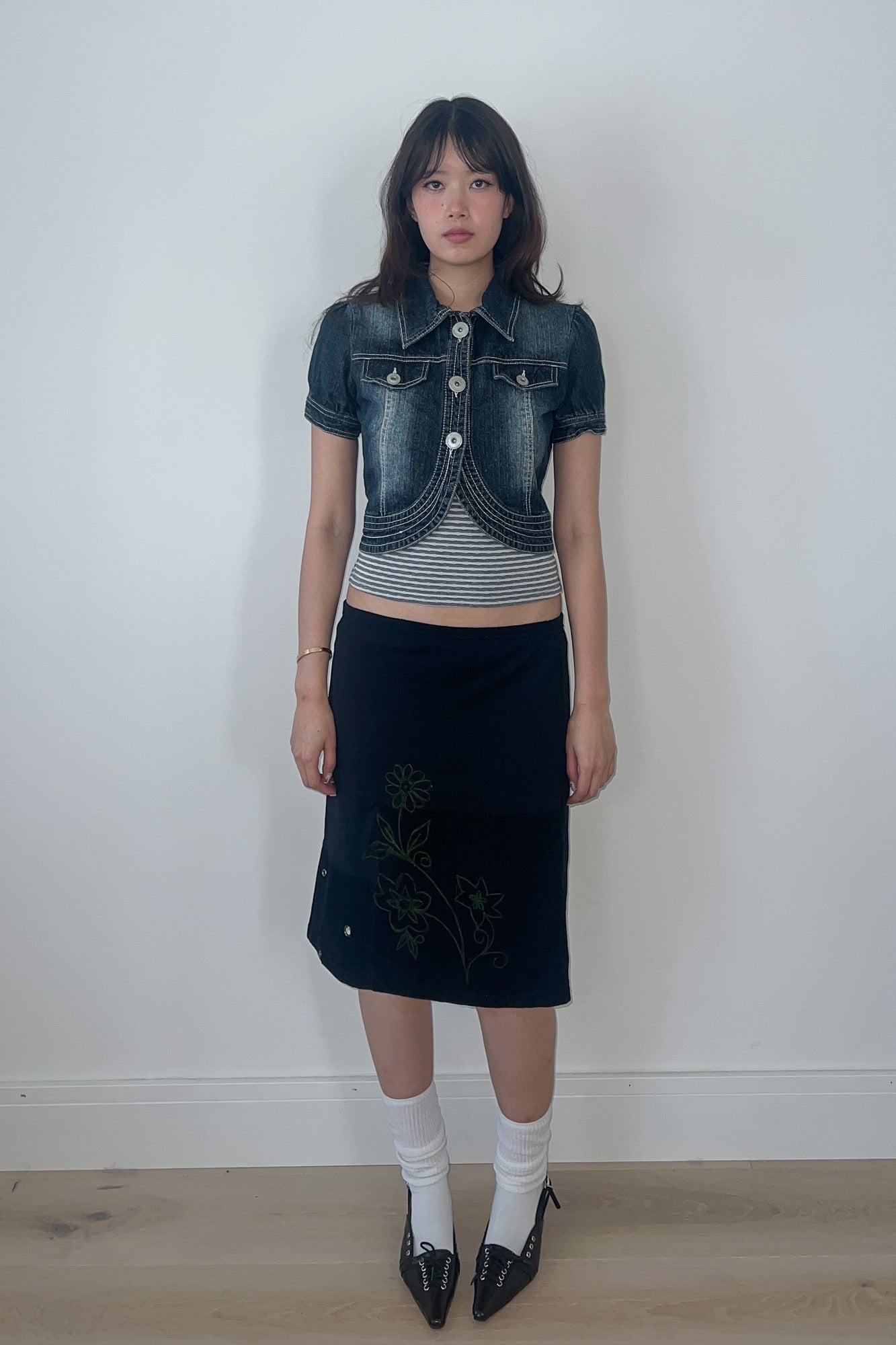 denim cropped jacket