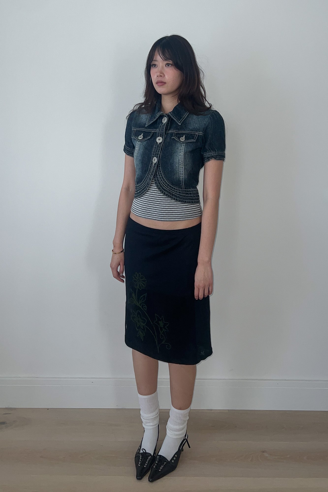 denim cropped jacket