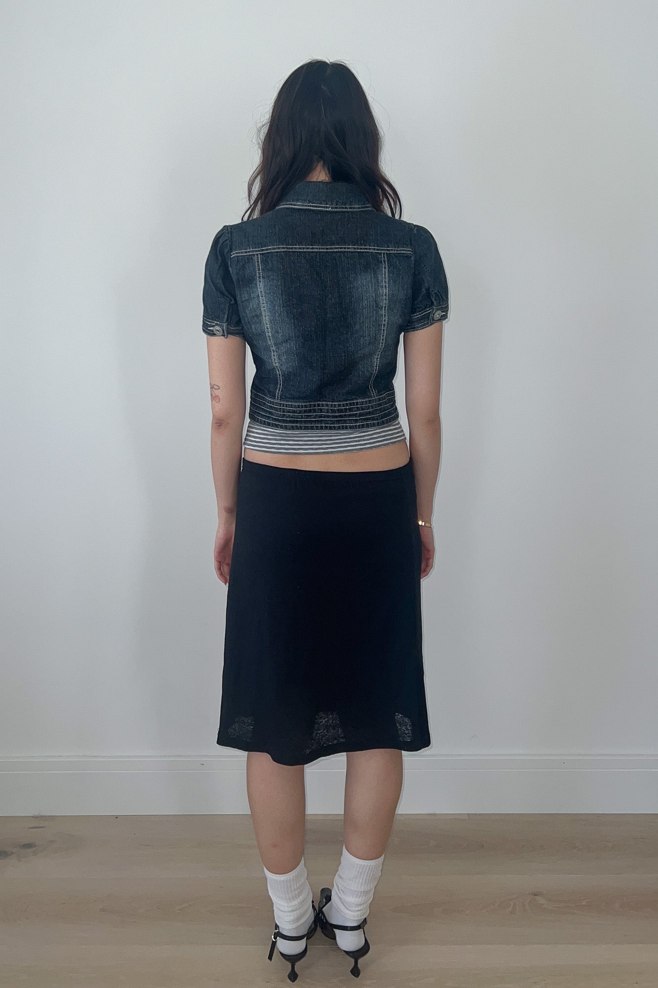 denim cropped jacket