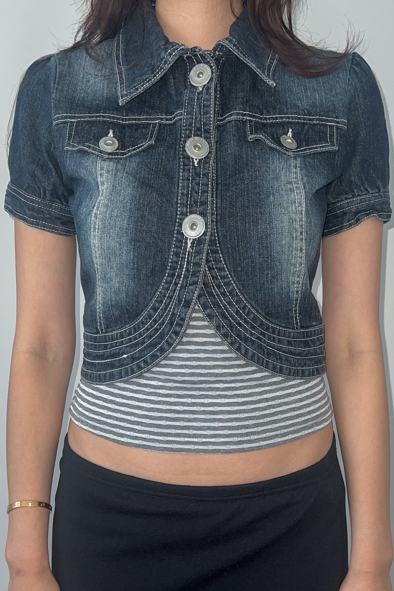 denim cropped jacket