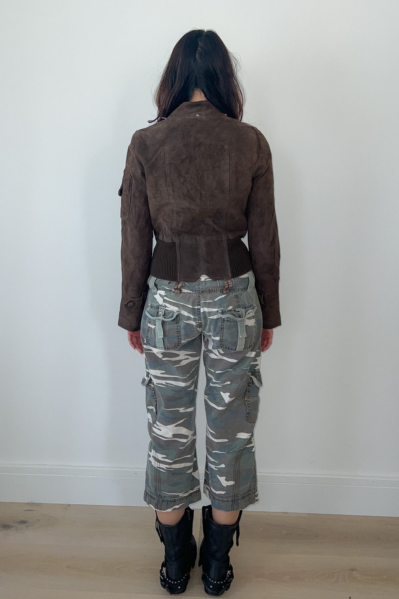 brown leather jacket