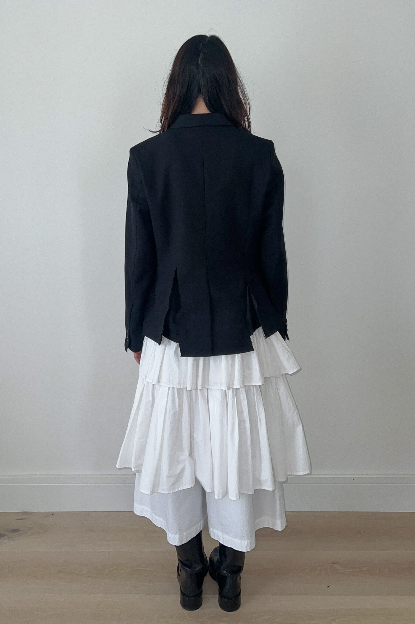 comme des garçons black | black distressed blazer