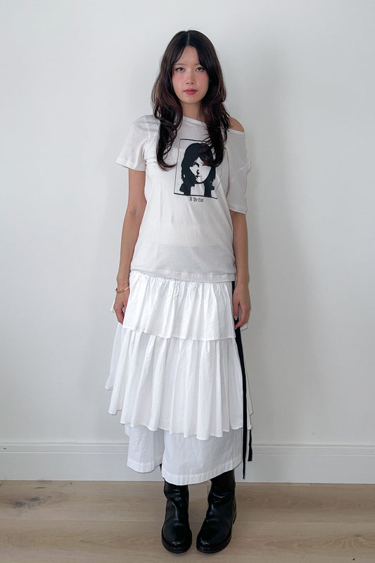 tao comme des garçons | white layered skirt