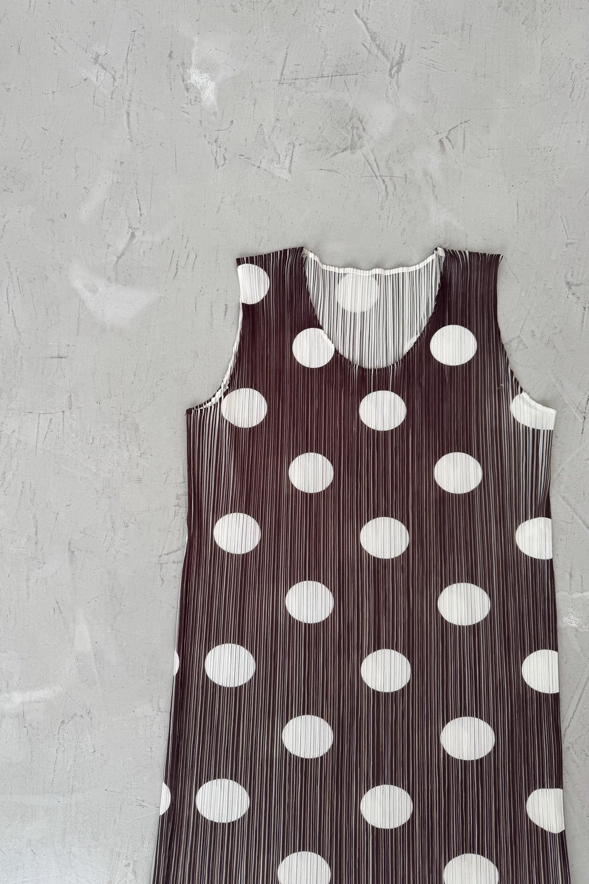 issey miyake | pleats please polkadot dress
