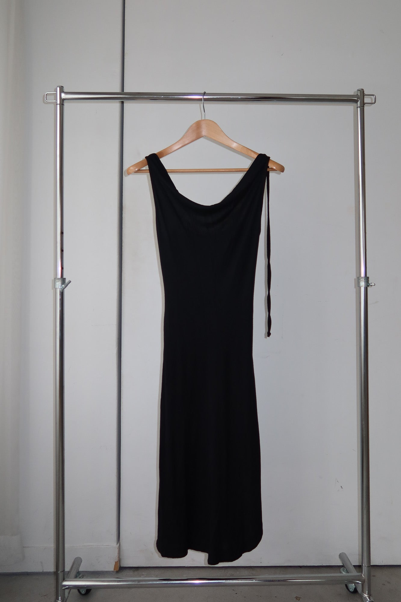 tie-up drapey midi dress