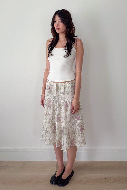 floral midi skirt