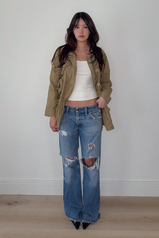 diesel | low waisted distressed jeans