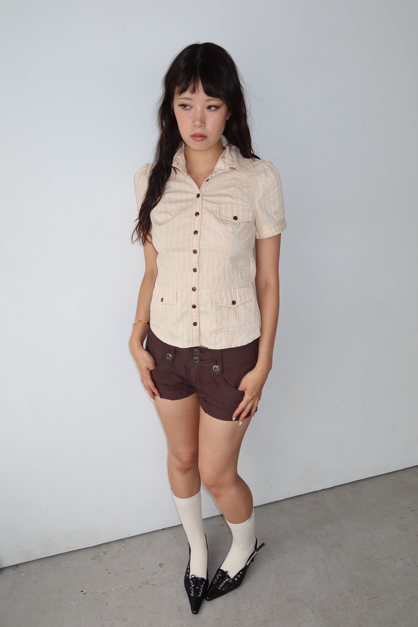 bebe | short sleeve peacoat