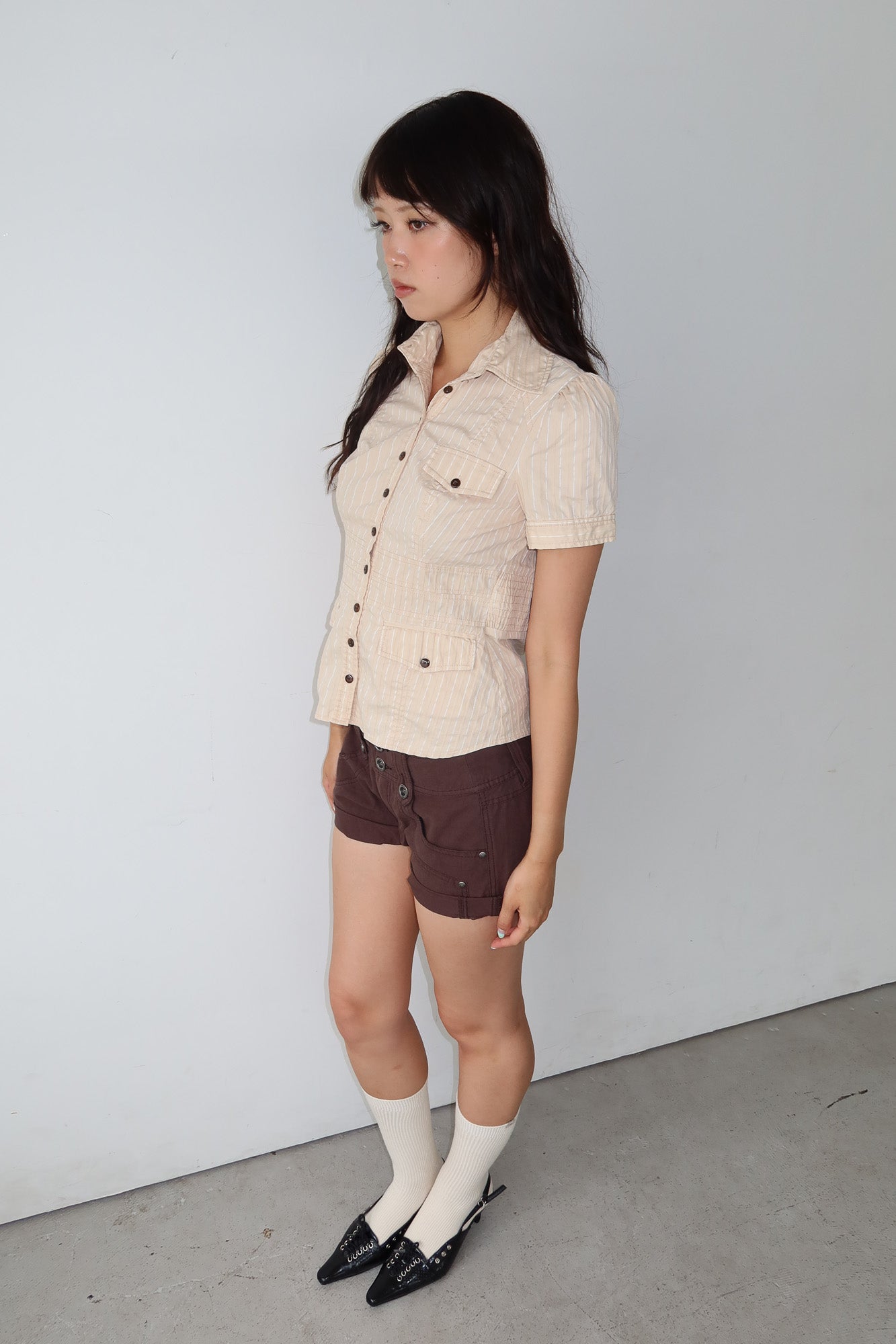 bebe | short sleeve peacoat