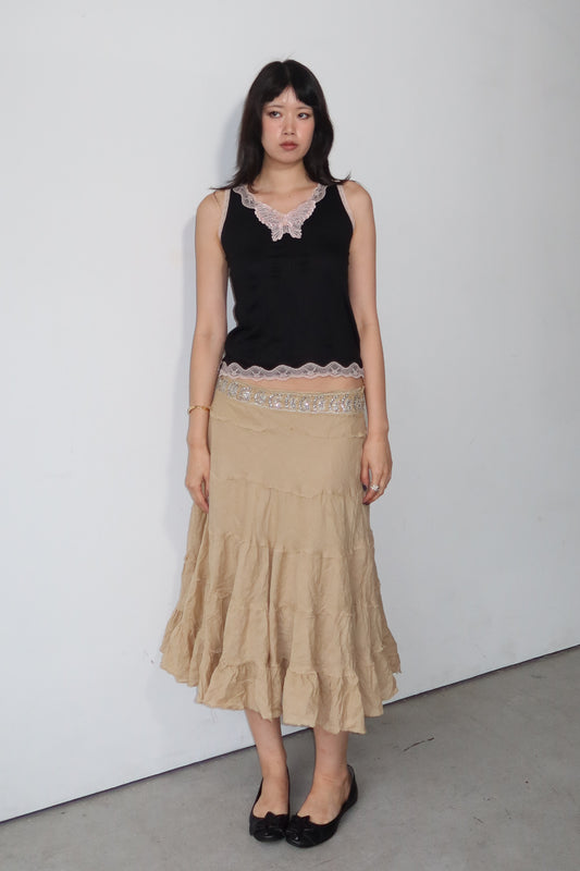 embellished midi skirt