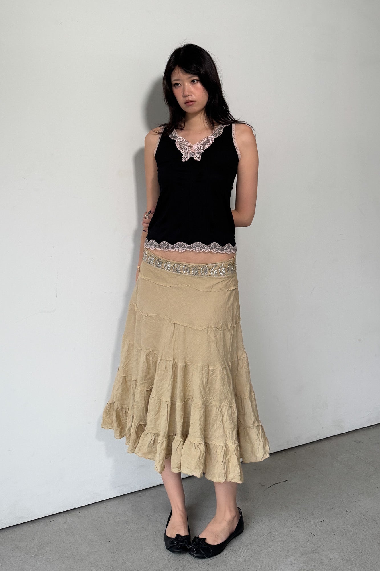 embellished midi skirt