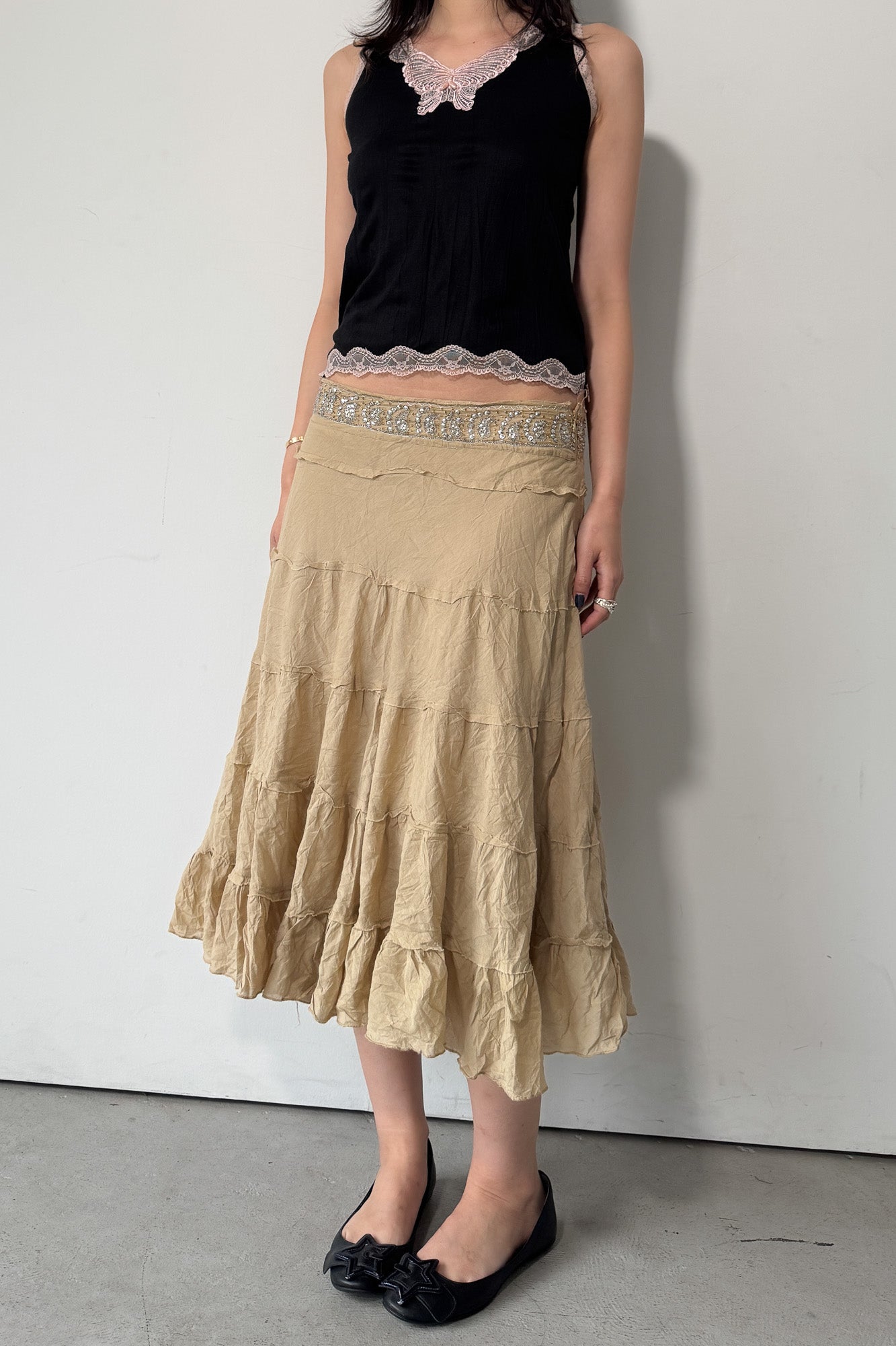 embellished midi skirt