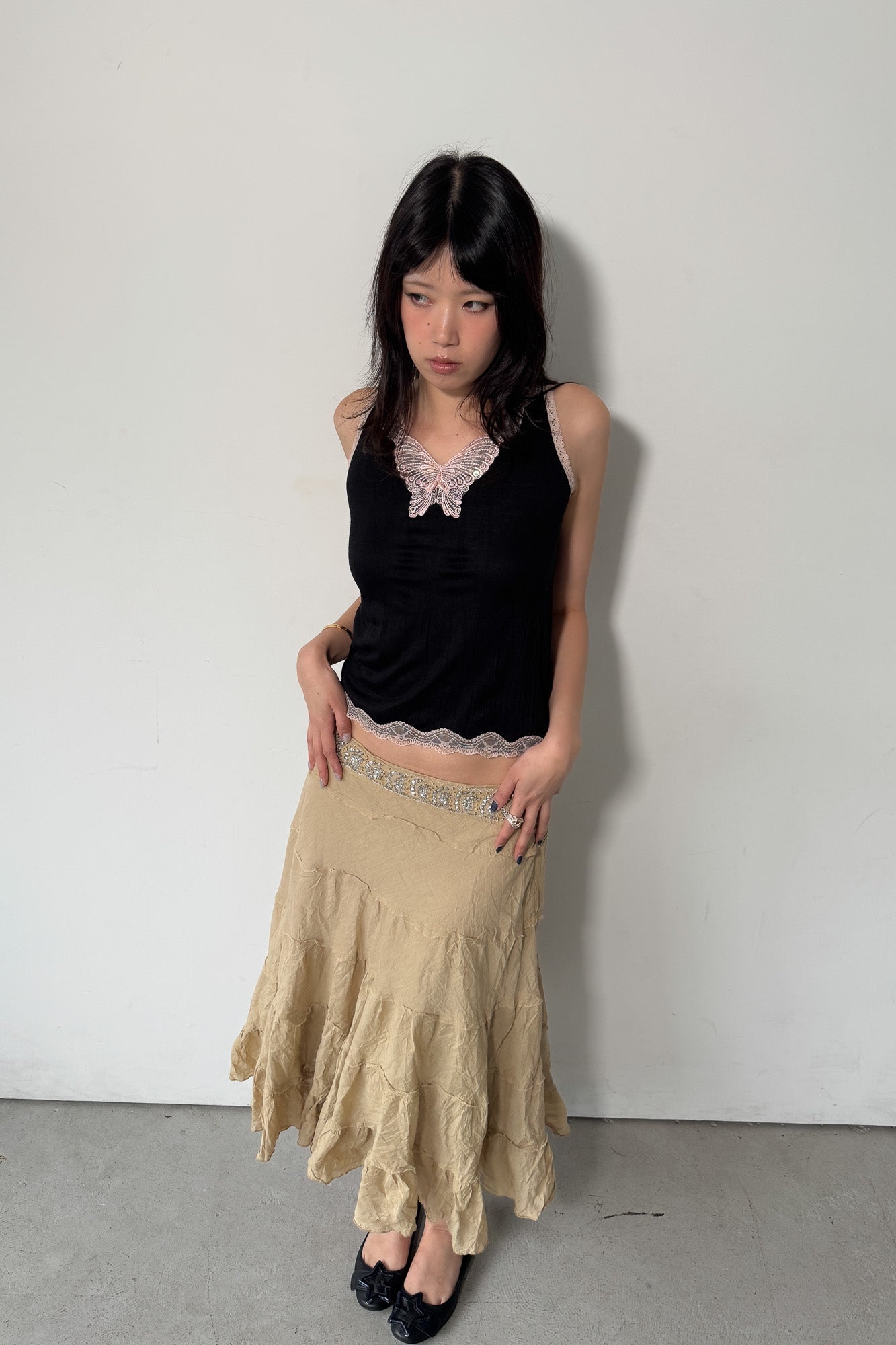 embellished midi skirt