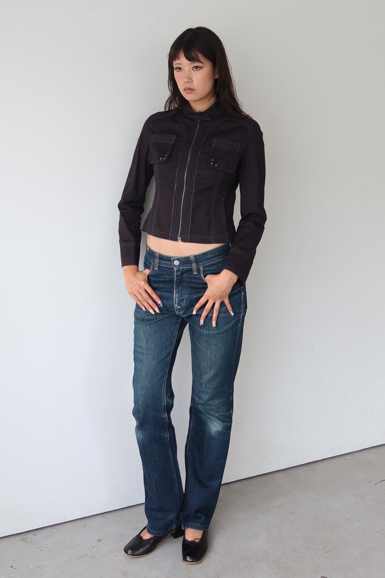 hiroko bis | contrast panel jacket