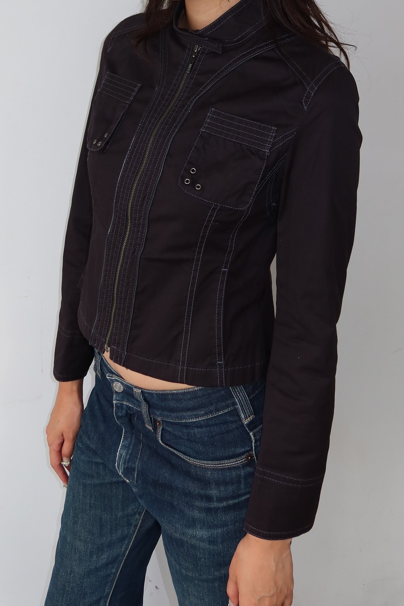 hiroko bis | contrast panel jacket