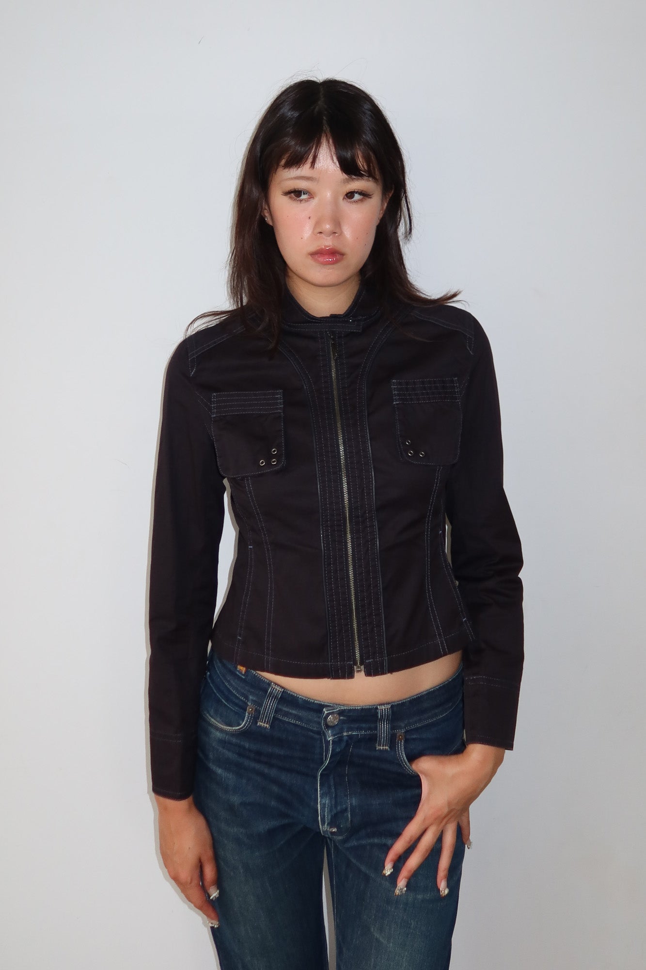hiroko bis | contrast panel jacket