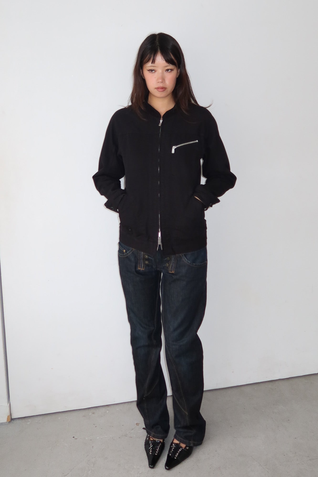 two way zip moto jacket