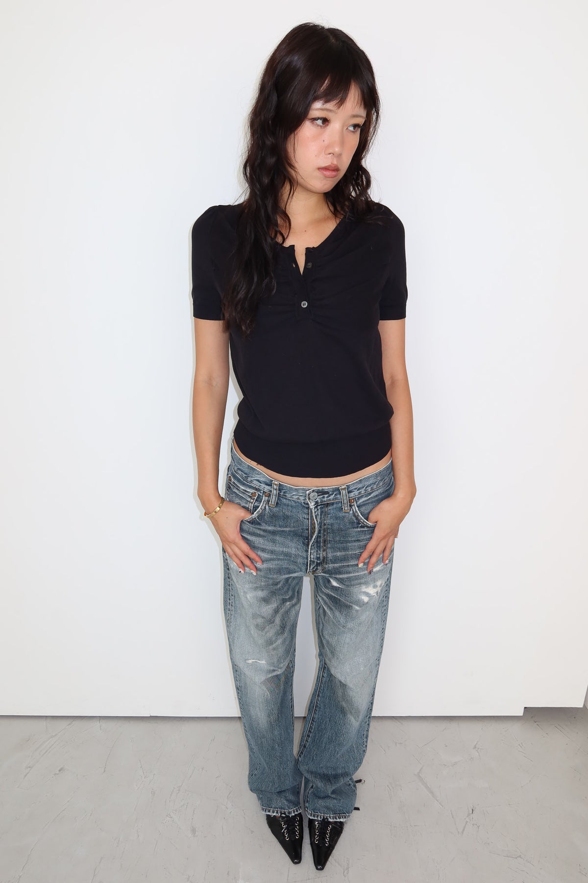 viktor & rolf | ruched button up