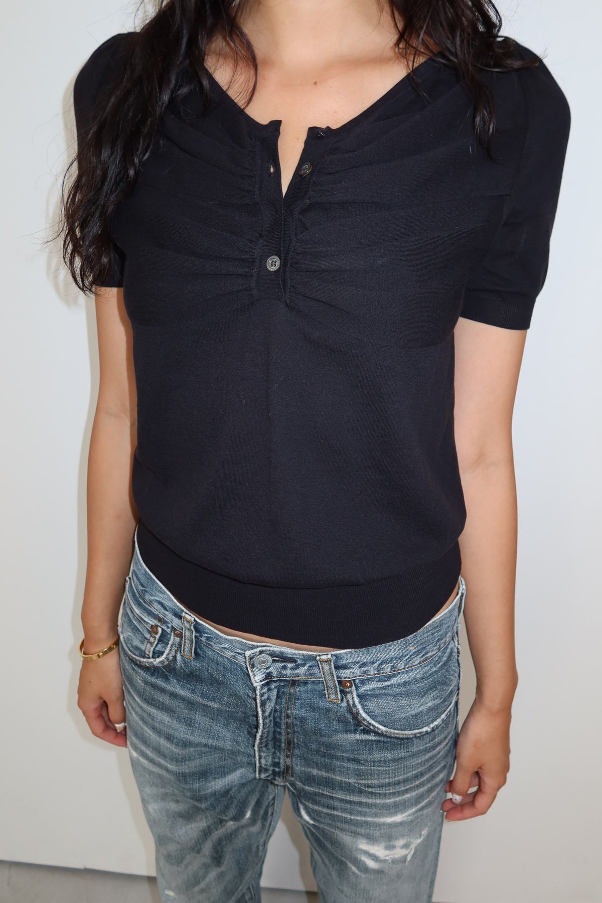 viktor & rolf | ruched button up