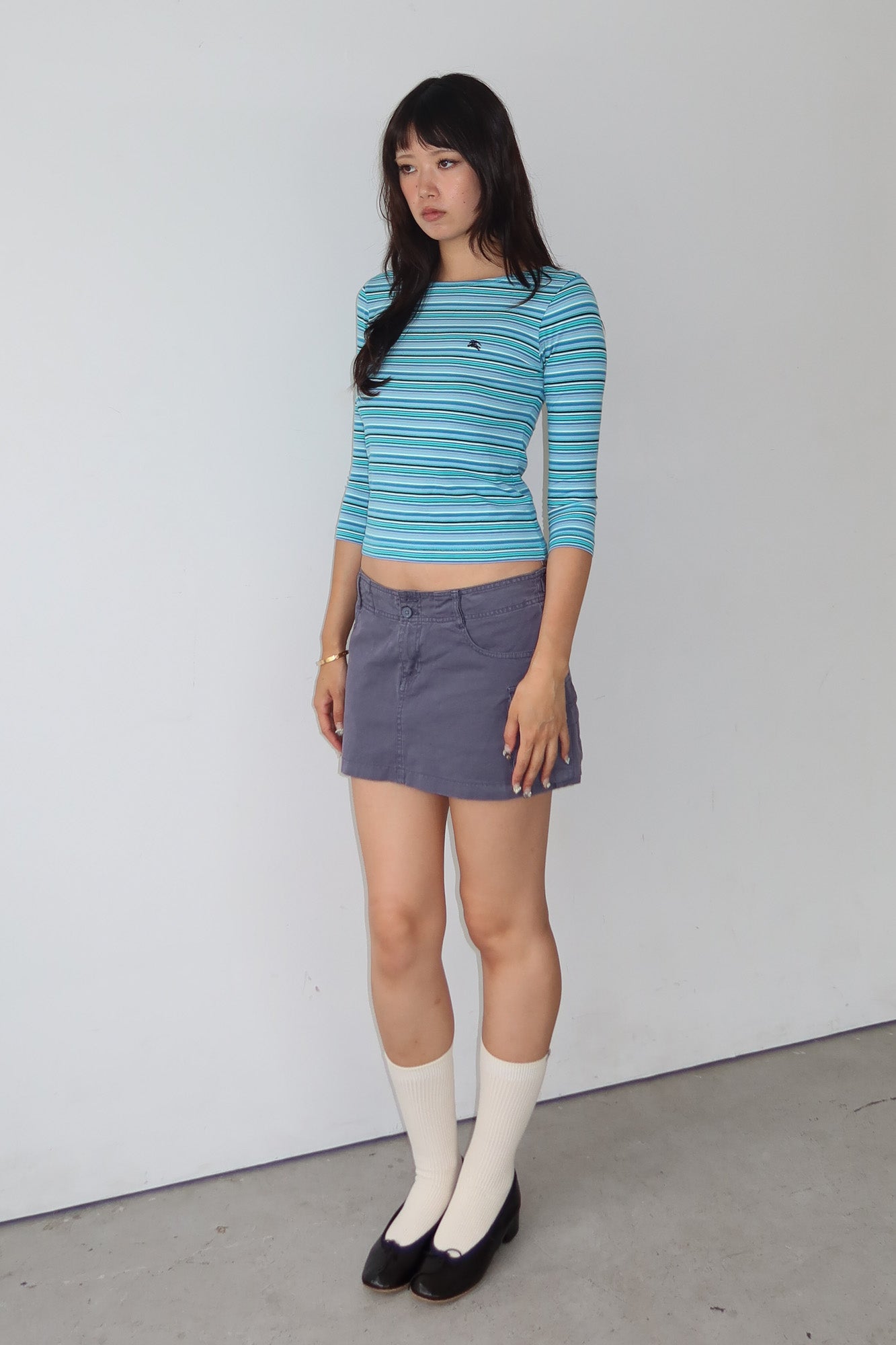 burberry blue label | stripe top