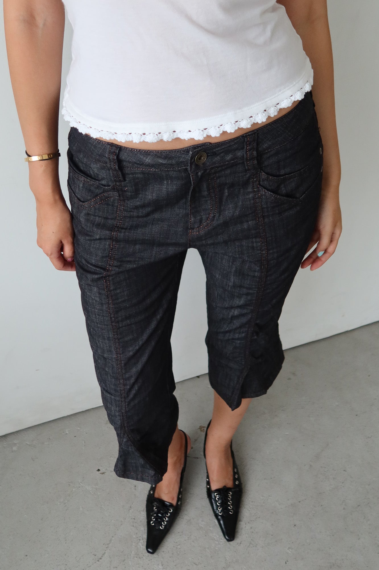 ruched capris