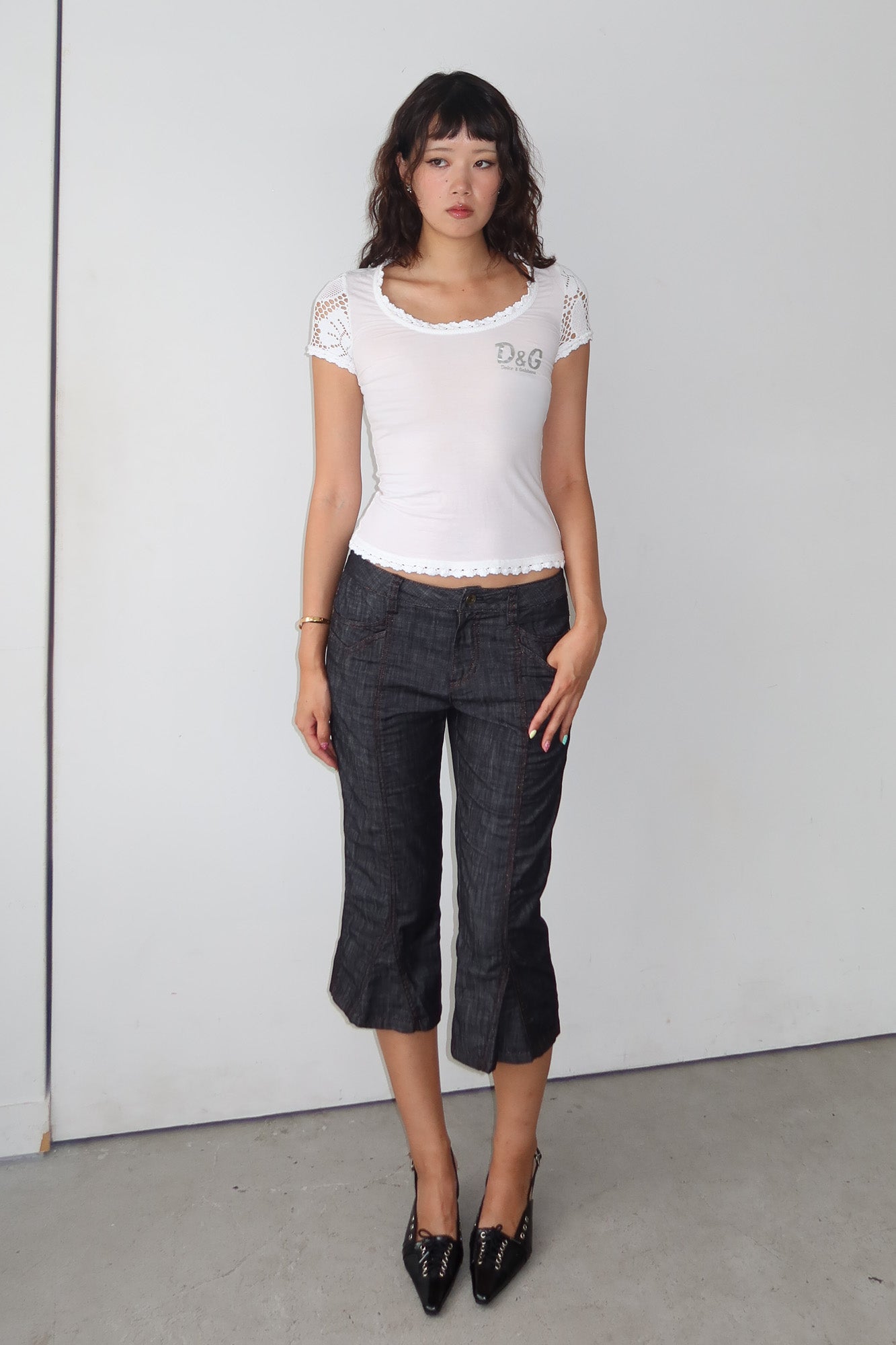 ruched capris