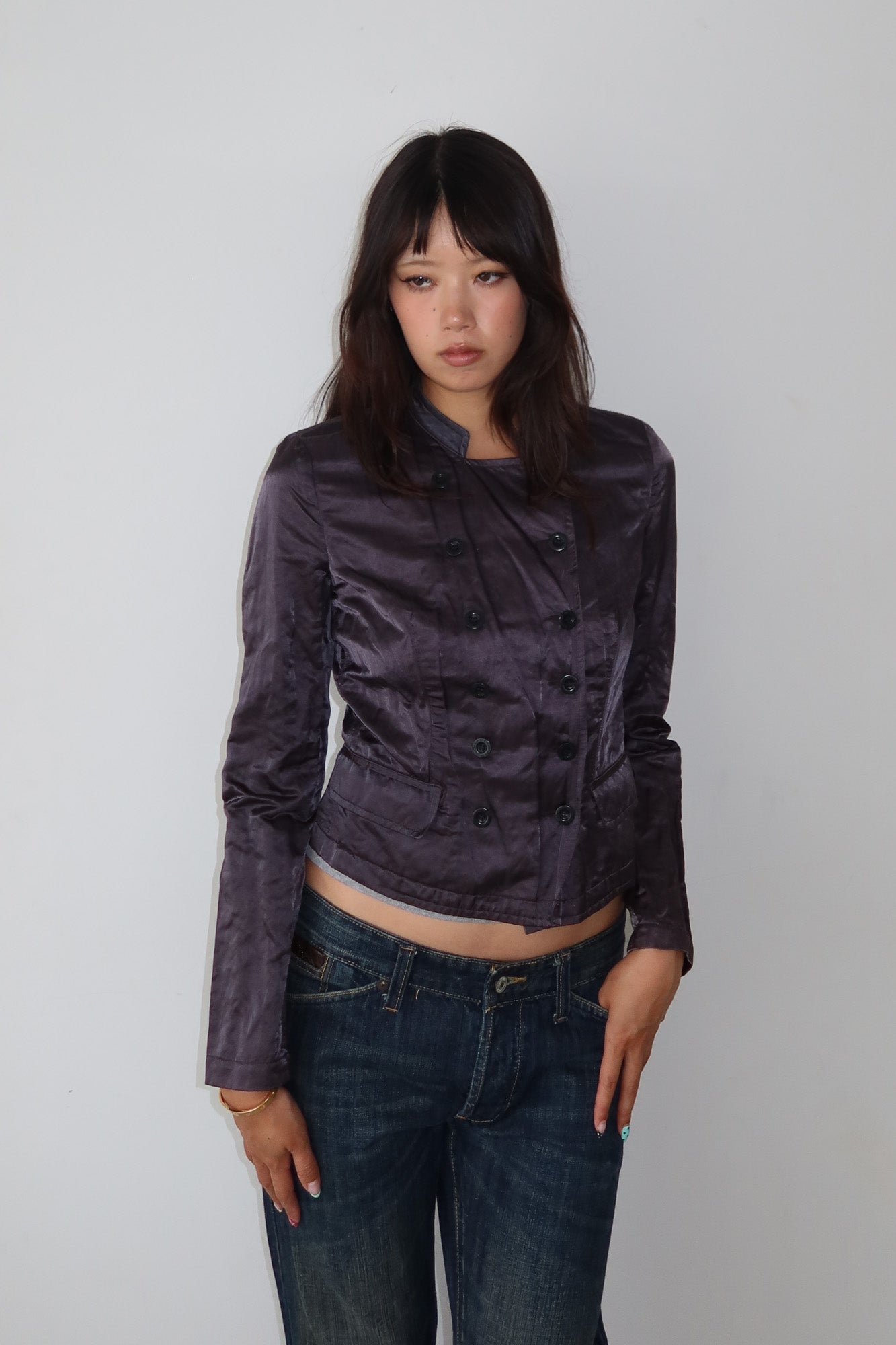 see by chloé | plum military jacket