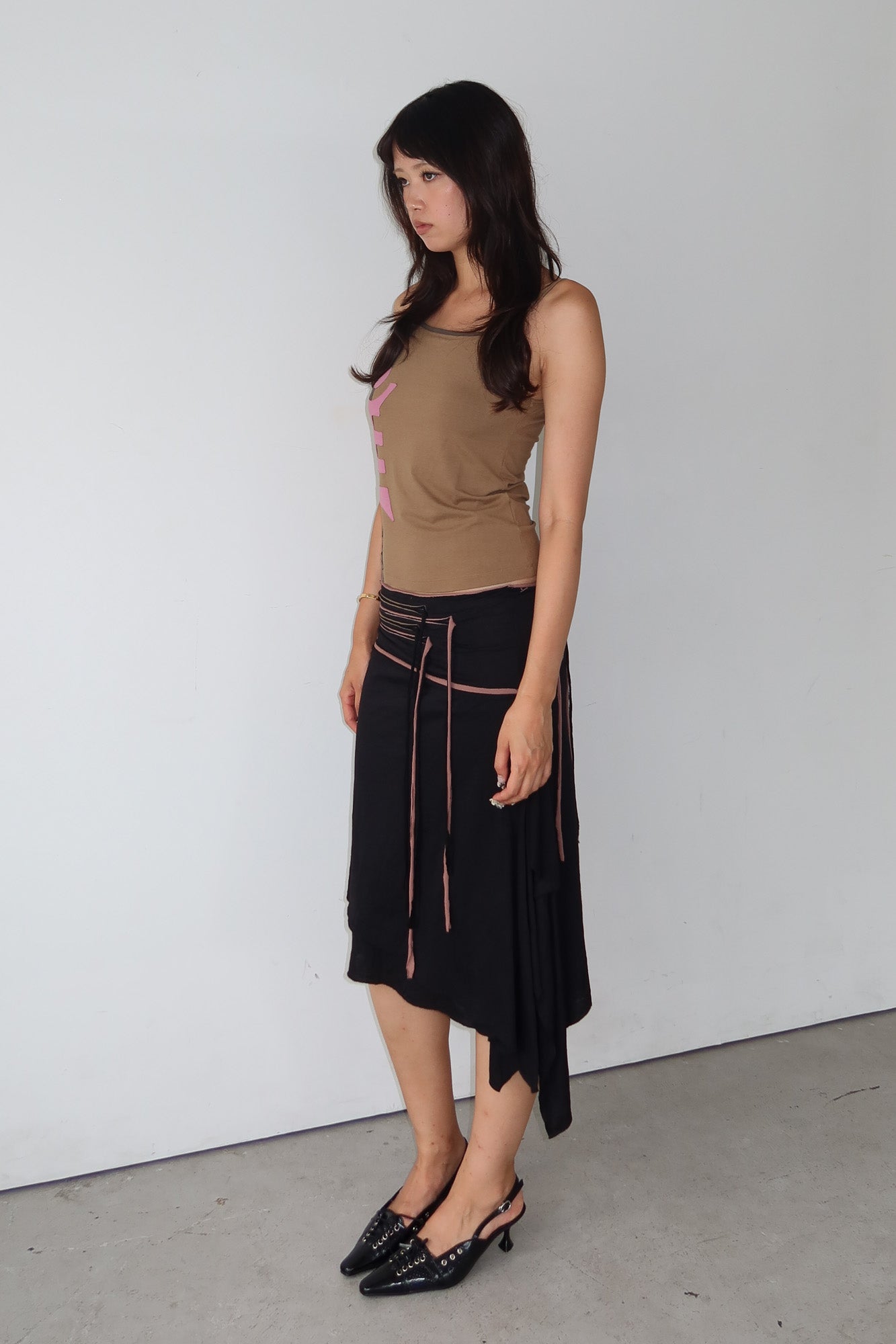 cop copine | asymmetrical ribbon skirt